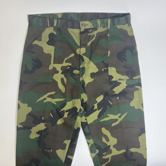 VTG Gung Ho Men’s 38x29.5 Woodland Camo Military Pants Made in USA Army - Picture 2 of 10